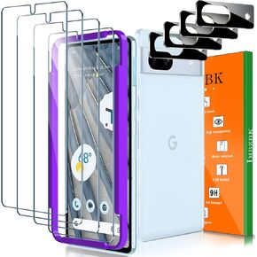 IMBZBK [4+4 Pack for Google Pixel 7a Screen Protector Tempered Glass Accessories Screen Protector with Camera Lens Protector for Pixel 7a Case Friendly Fingerprint Suitable