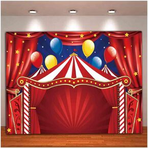 Red Circus Tent Backdrop Big Top Carnival party party photo photo photo photo background netbolbr baby baby beoths banner decorations supplies 7x5ft