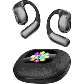 VANIR Wireless Earbuds, Open Ear Design BT 5.4 Earphones, Portable Earpiece, Support 144 Languages Real Time Translation Headphones, Full Color Display Touch Screen Gaming Headsets