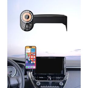 Wireless Charging car Phone Holder for Toyota Corolla 2020-2025Hybrid/Corolla Cross 2022-2025 Accessories 8 inch Screen Fixed Clip,360° Rotation car Phone Mount Compatible with MagSafe