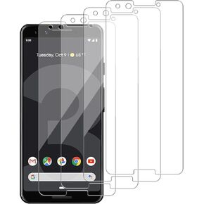 4 Pack Glass Screen Protector Compatible for Google Pixel 3 [9H Hardness]-HD Screen Tempered Glass, Scratch Resistant, Easy Install [Case Friendly] [Bubble Free]