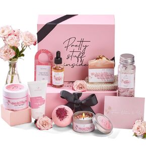Spa Gifts for Women Mothers Day Gifts Bath Gift Baskets Relaxing Spa Self Care Gift for Mom Her Sister Wife Auntie Home Bath Care Package Thank You Gift Birthday Gifts for Women Friendship