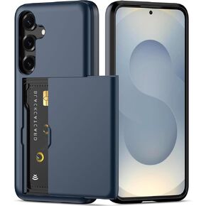 Nvollnoe for Samsung S25 Ultra Case with Card Holder Dual Layer Heavy Duty Protective Case Hidden Card Slot Slim Wallet Case for Samsung S25 Ultra 6.9''(Black)