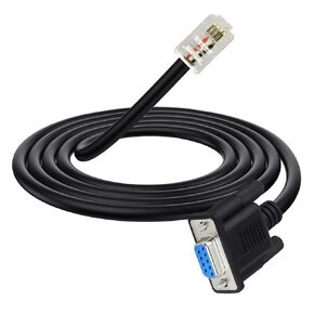 DB9 to RJ9 Adapter Cable, 4P4C Phone Crystal Head, Com Pin Serial Port RS232 Connection, 1.5 Metres