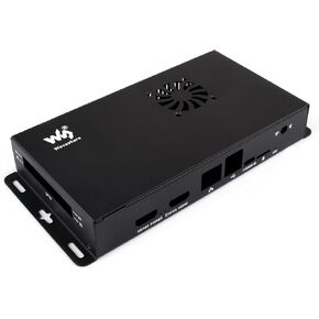 Metal Case Compatible with Raspberry Pi Official Compute Module 5 IO Board, Comes with CM5 Cooling Fan and 40PIN GPIO Adapter