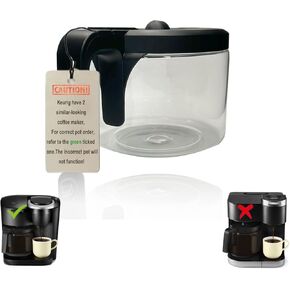 Replacement Glass Carafe Compatible for Keurig K-Duo Essentials 5000 & 5500 - Keurig Coffee Pot Replacement, Durable & Heat-Resistant Carafe for Keurig Duo Essentials Coffee Maker, NOT FOR K-DUO 5100