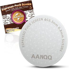 58.5mm Puck Screen: Metal Espresso Puck Screen for 58mm Portafilter Filter Basket - Metal Contact Screen 0.8mm Thickness Espresso Puck Screen (58.5mm)