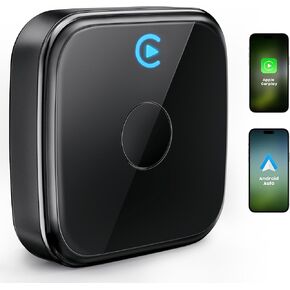 2 في 1 محول Carplay اللاسلكي ، Android Auto Wireless Adapter ، أضف Apple Carplay إلى أي سيارة ، واتصال سريع مستقر للمتحولين إلى Android Auto Wireless Dongle Fit لـ iPhone iOS 10+ / Android 11+