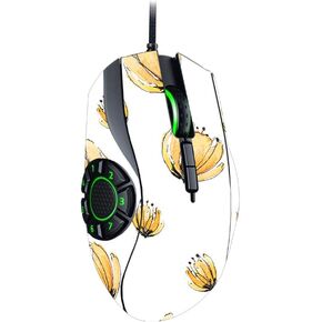 MightySkins Skin Compatible with Razer Naga Hex V2 Gaming Mouse - Yellow Poppy | Protective, Durable, and Unique Vinyl Decal wrap Cover | Easy to Apply, Remove, and Change Styles | Made in The USA