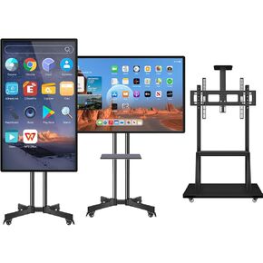 Smart Board, 49 Inch Digital Electronic Whiteboard and Smartboard for Classroom, Screen Mirroring from for Live Streaming, Digital Signage Displays and Player for Advertising(Board+Stand)