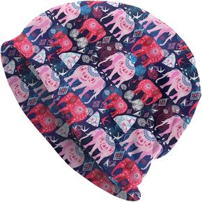 Elephant Beanie Chemo Hat Cancer Headwear Knitted Hats Baggy Slouchy Scarf Cap for Adults Women Men