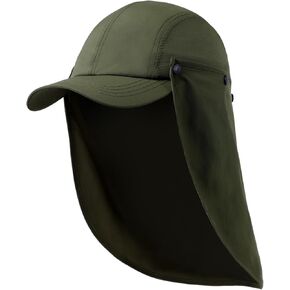 UPF 50+ Sun Hat Baseball Cap with Removable Neck Flap for Men Women,Portable UV Protection Fishing Hat for Golf Hiking