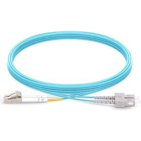 OM3 LC to SC Fiber Patch Cable,10Gb Multi-Mode SFP+ Fiber Jumper Duplex 50/125μm, Fiber Optic Cord for MMF SFP Transceiver, Router, Fiber Networks and More,1 m (3.28ft)