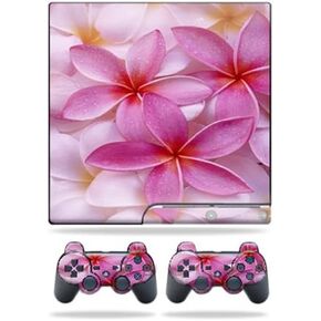Mayyskins الجلد متوافق مع Sony Playstation 3 PS3 Slim Skins + 2 وحدة تحكم جلود ملصق الزهور