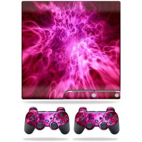 MightySkins Skin Compatible with Sony PlayStation 3 PS3 Slim Skins + 2 Controller Skins Sticker Red Mystic