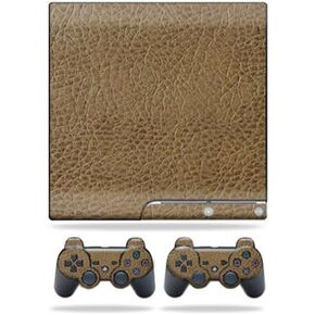 MightySkins Skin Compatible with Sony PlayStation 3 PS3 Slim Skins + 2 Controller Skins Sticker Sandalwood