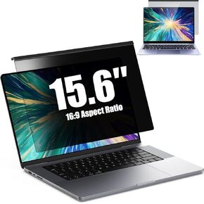Bundle: Laptop Privacy Screen 15.6 Inch Hanging & 24 inch Magnetic Computer Privacy Screen Filter