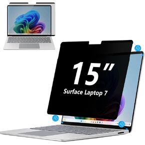 Adeway Privacy Screen Protector for Surface Laptop 7 15 Inch, Magnetic Nano, Anti-Spy, Removable, Blue Light & UV Blocking, Anti-Glare