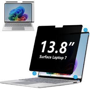Adeway Privacy Screen Protector for Surface Laptop 7 13.8 Inch, Magnetic Nano, Anti-Spy, Removable, Blue Light & UV Blocking, Anti-Glare