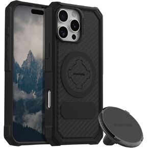 Rokform iPhone 16 Pro Max Rugged Case + Dual Magnet Vent Mount for Car, Truck, or Van