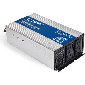 1800W Pure Sine Wave Inverter DC 24V to AC 110V 120V Power Converter 3600W Peak with LED Display for Most Small Power Appliances