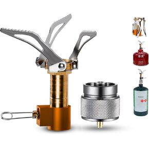 MINI 3000W CHESTOVE STOVE ، وموقد معسكر الظهر الفائق على الظهر مع علبة حمل ومحول إضافي ، قابل للتطبيق مع دبابات الإيزوبوتان وبروبان ، محمولة وقابلة للطي.