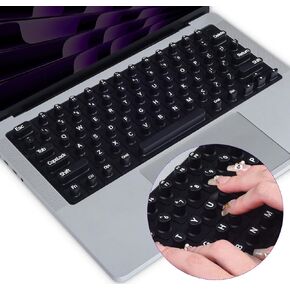 Keyboard Cover for Long Nails, Compatible with MacBook Air 13" / Air 15", 2024-2021 MacBook Pro 14"/ Pro 16" with M4 M3 M2 M1 chip Raised Silicone Keyboard Skin for Nail Art - Purple