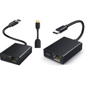 ELECTOP Ethernet Adapter for Fire TV Stick, Micro USB to RJ45 Ethernet Network Adapter Compatible with 4K Fire Stick,Chromecast Google Home Mini and More Streaming TV Sticks with HDMI Cable
