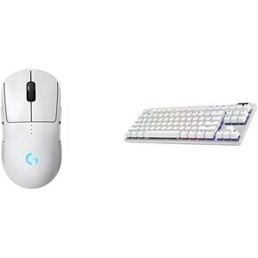 Logitech G Pro Wireless 2 Gaming Mouse + G Pro X TKL Lightspeed Wireless Gaming Keyboard (Tactile) Bundle - White