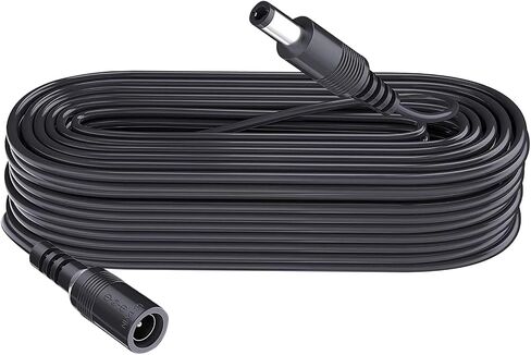 Security-01 5M 16FT DC Power Extension Cable 5.5mm x 2.1mm,for CCTV Camera IP WiFi Camera,DVR,LED Strip,DC Power Supply Adapter Extender Cable,Black in Saudi Arabia