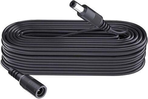 Security-01 5M 16FT DC Power Extension Cable 5.5mm x 2.1mm,for CCTV Camera IP WiFi Camera,DVR,LED Strip,DC Power Supply Adapter Extender Cable,Black in Saudi Arabia