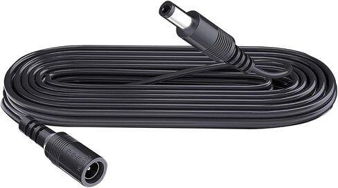 Security-01 5M 16FT DC Power Extension Cable 5.5mm x 2.1mm,for CCTV Camera IP WiFi Camera,DVR,LED Strip,DC Power Supply Adapter Extender Cable,Black in Saudi Arabia