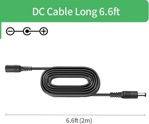Security-01 5M 16FT DC Power Extension Cable 5.5mm x 2.1mm,for CCTV Camera IP WiFi Camera,DVR,LED Strip,DC Power Supply Adapter Extender Cable,Black in Saudi Arabia