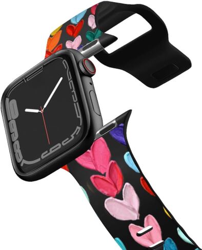 CASETiFY Impact Watch Band [Premium Soft Flexible Material] Compatible with Apple Watch Series 1-9, SE, Ultra - 38mm/40mm/41mm/42mm/44mm/45mm/49mm - Black in Saudi Arabia