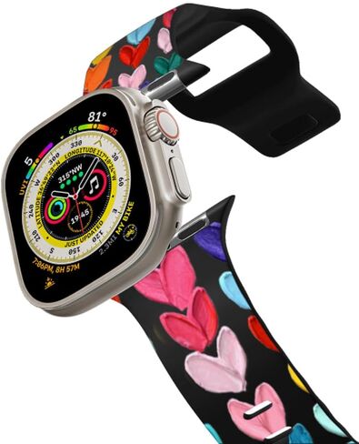 CASETiFY Impact Watch Band [Premium Soft Flexible Material] Compatible with Apple Watch Series 1-9, SE, Ultra - 38mm/40mm/41mm/42mm/44mm/45mm/49mm - Black in Saudi Arabia