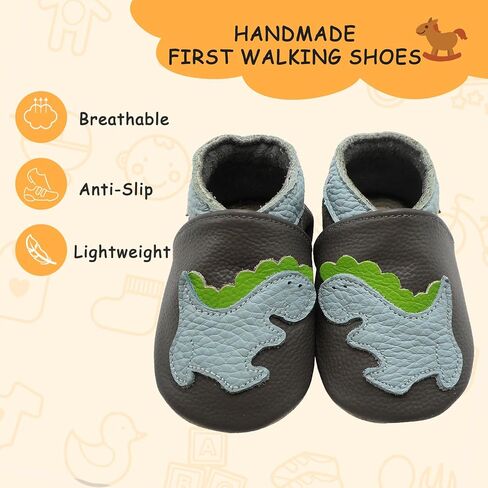 YALION Baby Soft Leather Shoes Suede Sole Infant Toddler First Walking Sports Crib Moccasins in Saudi Arabia