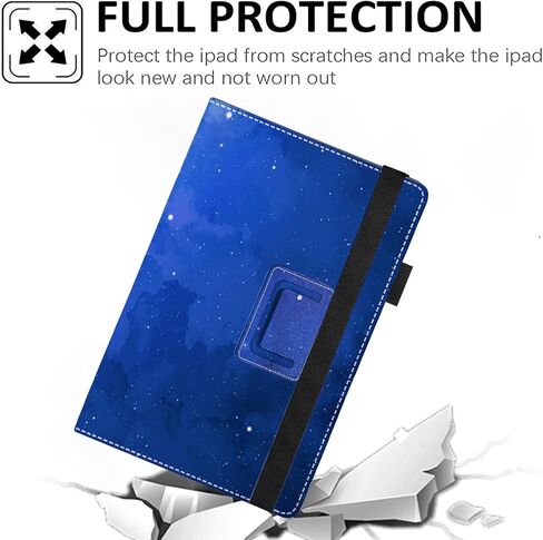 Universal 10 10.1 inch Android Tablet Case ، غطاء محامل قابلة للطي نحيف لجميع حالة اللوح التي تعمل باللمس 9 "-10.5" مع حامل القلم القلم ، STARRY SKY 04 in Kuwait