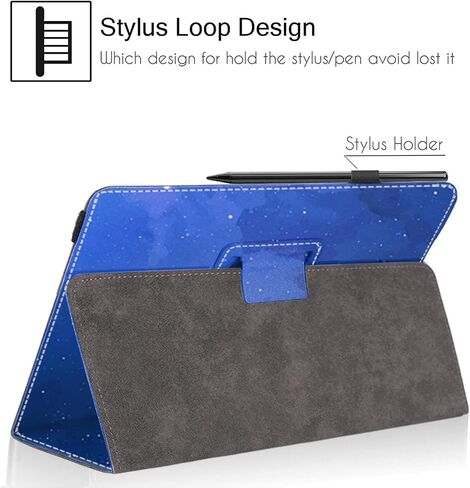 Universal 10 10.1 inch Android Tablet Case ، غطاء محامل قابلة للطي نحيف لجميع حالة اللوح التي تعمل باللمس 9 "-10.5" مع حامل القلم القلم ، STARRY SKY 04 in Kuwait