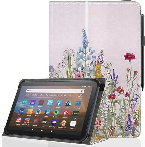 Universal 10 10.1 inch Android Tablet Case ، غطاء محامل قابلة للطي نحيف لجميع حالة اللوح التي تعمل باللمس 9 "-10.5" مع حامل القلم القلم ، STARRY SKY 04 in Kuwait