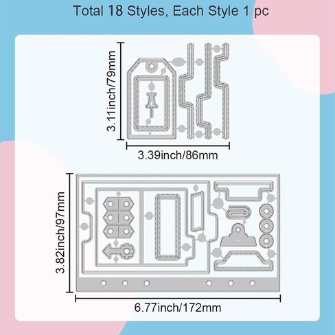 GLOBLELAND Tear Edge Planning Page Cutting Dies for Card Making Album Inside Page Metal Die Cuts Cutting Dies Template DIY Scrapbooking Embossing Paper Album Craft Decor in Saudi Arabia