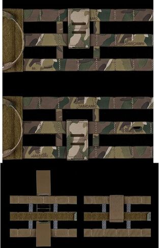 Tactical MOLLE Adapter for Belt Attachment，Belt Molle Panels Extension Fit Molle Pouches Magazine Pouch Tactical Gear Accessories in Kuwait