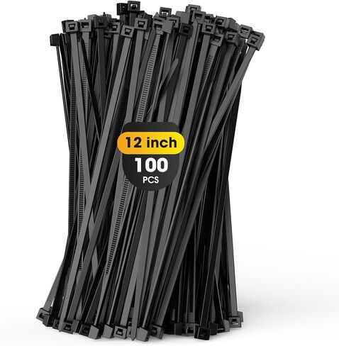 zip ties heavy duty ، 22+12 بوصة 100pcs صناعة الكابلات الصناعة ， 250 رطلا قوة الشد 0.5 بوصة ， علاقات سلكية كبيرة قابلة للتعديل لفات النايلون للداخلية في الهواء الطلق in Kuwait