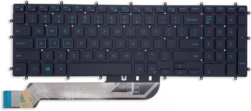 لوحة مفاتيح الكمبيوتر المحمول مع استبدال الإضاءة الخلفية الحمراء لـ Dell G3 3500 3579 3590 3779 G5 5500 5587 5590 G7 7590 7588 7790 Series Gaming Notebook (Red Print) in Kuwait