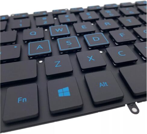 لوحة مفاتيح الكمبيوتر المحمول مع استبدال الإضاءة الخلفية الحمراء لـ Dell G3 3500 3579 3590 3779 G5 5500 5587 5590 G7 7590 7588 7790 Series Gaming Notebook (Red Print) in Kuwait