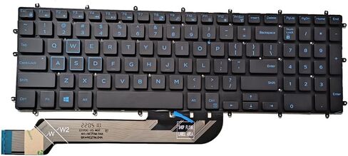 لوحة مفاتيح الكمبيوتر المحمول مع استبدال الإضاءة الخلفية الحمراء لـ Dell G3 3500 3579 3590 3779 G5 5500 5587 5590 G7 7590 7588 7790 Series Gaming Notebook (Red Print) in Kuwait