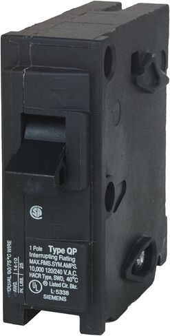 Siemens -HI Q150 50-Amp Single Pole Type QP Circuit Breaker, Black in Saudi Arabia