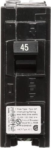 Siemens -HI Q150 50-Amp Single Pole Type QP Circuit Breaker, Black in Saudi Arabia