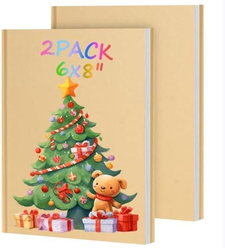 Utron 2PCS كتاب فارغ بغلاف صلب، كتاب توقيع 6 × 8 بوصة، كتب فارغة 80 صفحة لكل منها، كتاب فارغ بغلاف مقوى لكتابة القصص، إبداعات DlY، الرسم، الكتابة (أسود) in Saudi Arabia