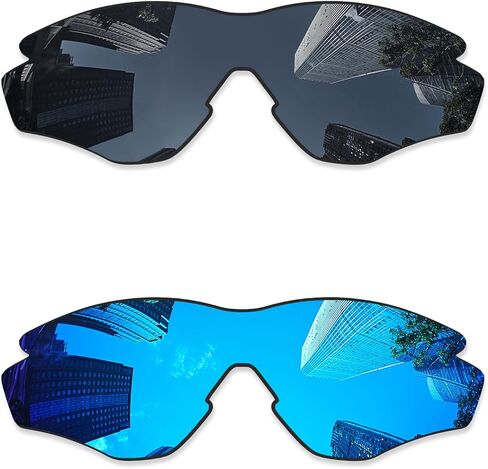 عدسات بديلة مستقطبة لإطار Oakley M2 OO9212/M2 إطار XL OO9343/M2 إطار نظارة شمسية آسيوية - أسود + أحمر ناري in Kuwait