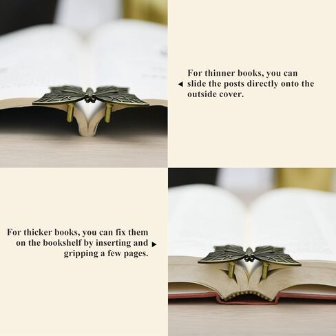 Vintage Bookmark Free Your Hands, Metal Book Marker Clip Effortlessly Hold Open Your Journal While Writing Perfect Gift for Book Lovers, Writers, and Readers Page Holder (Dragonfly) in Saudi Arabia